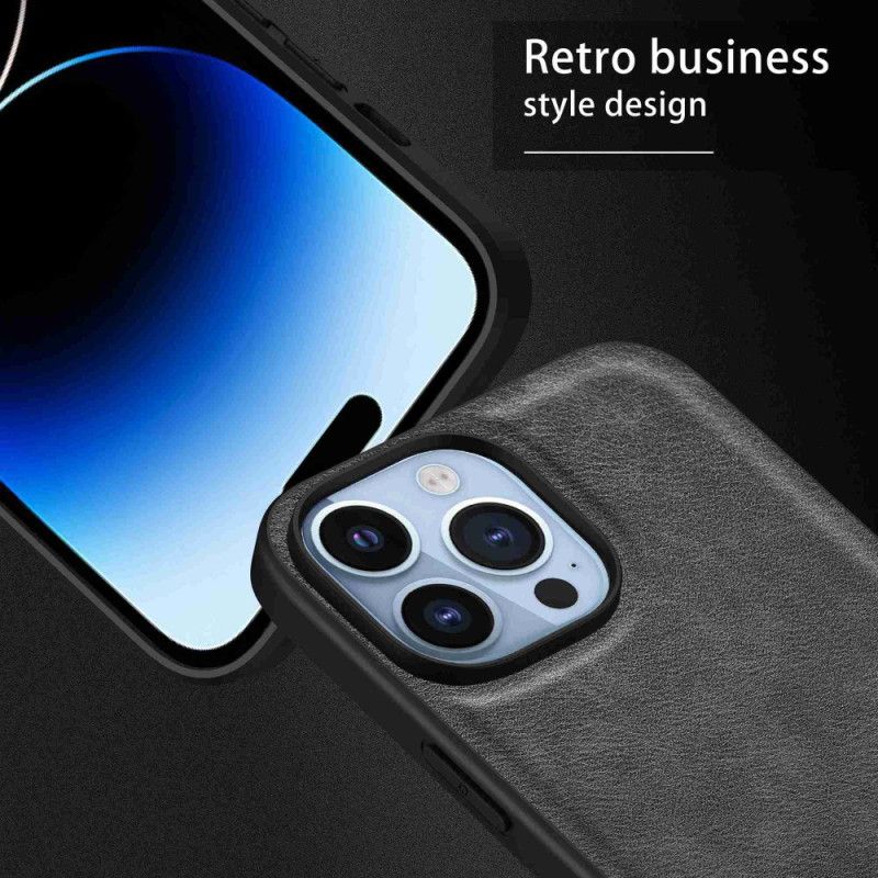 Kryt iPhone 14 Pro Max Retro Umelá Koža