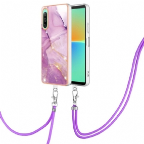 Kryt Sony Xperia 10 IV S Mramorovou Šnúrou