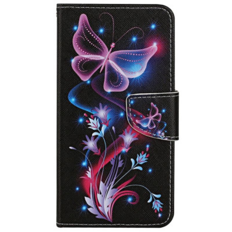 Flipové Puzdro Xiaomi Redmi 10C Strappy Butterfly Dance