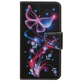 Flipové Puzdro Xiaomi Redmi 10C Strappy Butterfly Dance