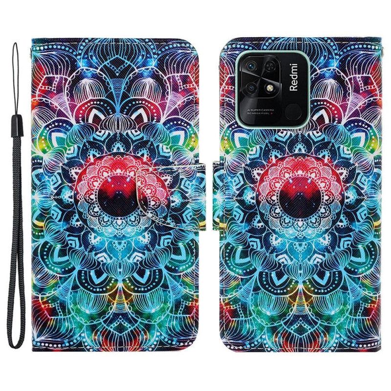 Flipové Puzdro Xiaomi Redmi 10C Strappy Mandala