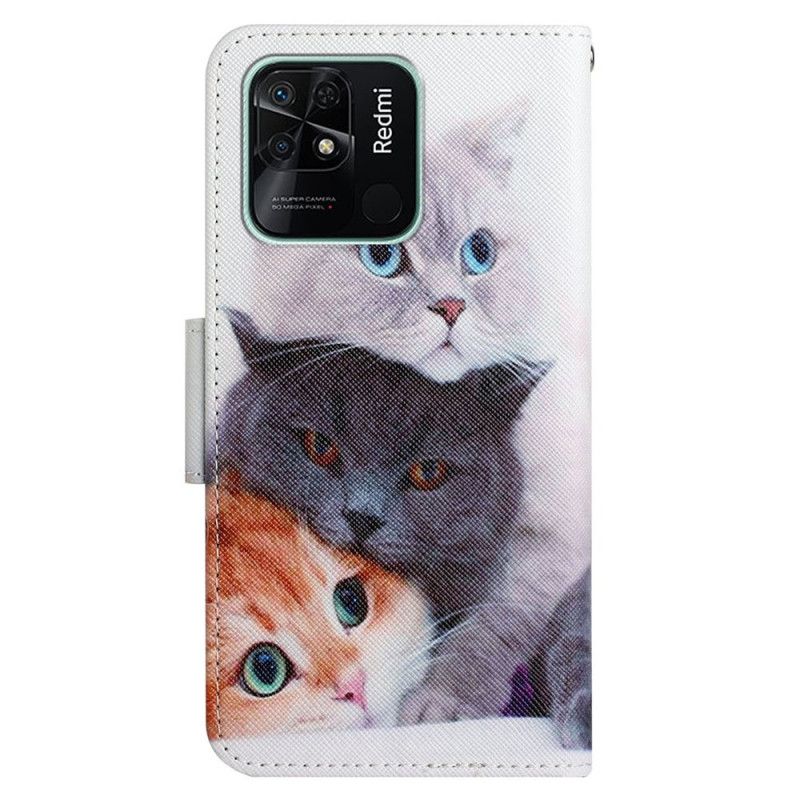 Kožené Puzdro Xiaomi Redmi 10C Iba Tang Cats