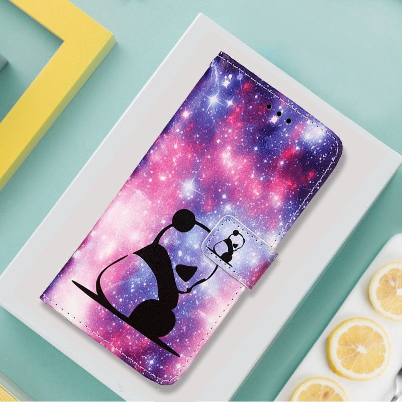 Kožené Puzdro Xiaomi Redmi 10C Strappy Space Panda