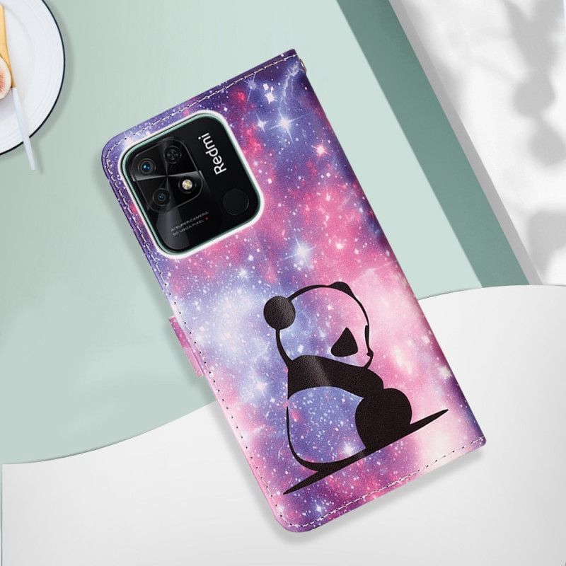 Kožené Puzdro Xiaomi Redmi 10C Strappy Space Panda