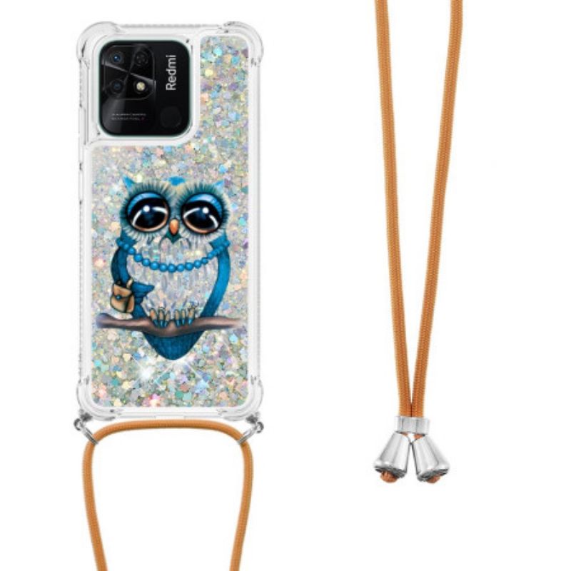 Kryt Xiaomi Redmi 10C Flitrová Šnúrka Slečna Owl