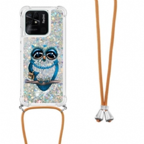 Kryt Xiaomi Redmi 10C Flitrová Šnúrka Slečna Owl