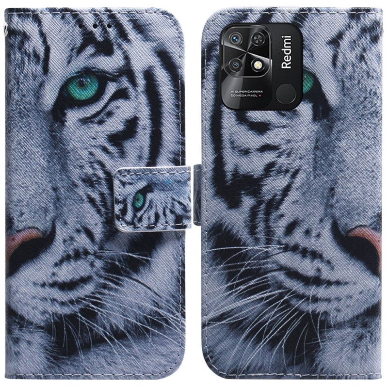 Peňaženkový Kryt Xiaomi Redmi 10C Biely Tiger