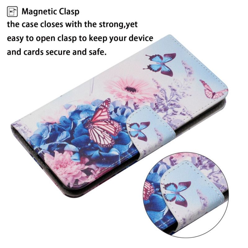 Peňaženkový Kryt Xiaomi Redmi 10C Strappy Floral Fantasy