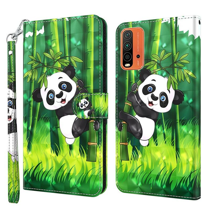 Kožené Puzdro Xiaomi Redmi 9T Panda A Bambus