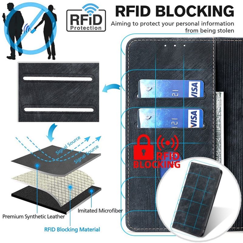 Flipové Puzdro Vivo Y35 Kožené Puzdro Rfid