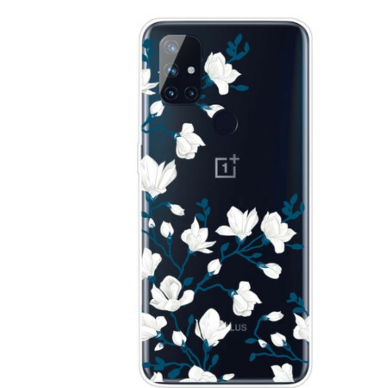 Kryt OnePlus Nord N10 Biele Kvety