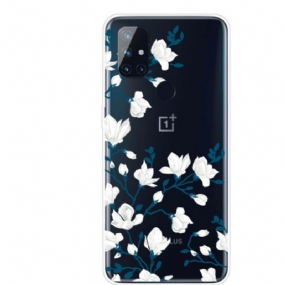 Kryt OnePlus Nord N10 Biele Kvety