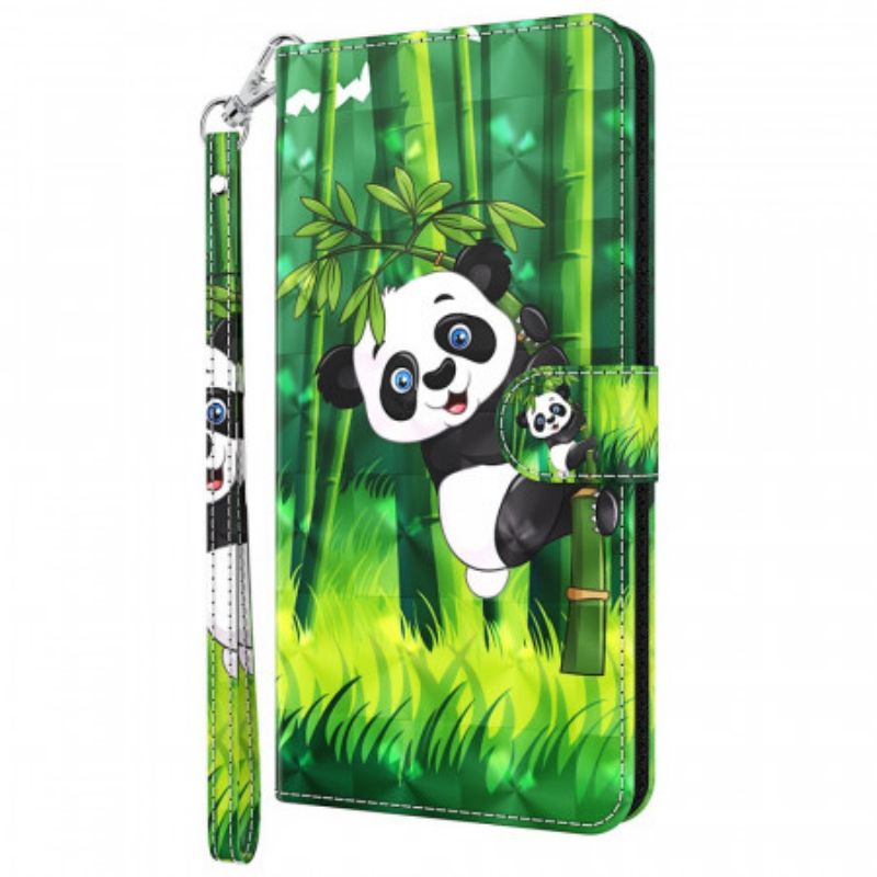 Flipové Puzdro Google Pixel 6A Strappy Panda