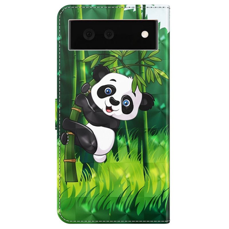 Flipové Puzdro Google Pixel 6A Strappy Panda