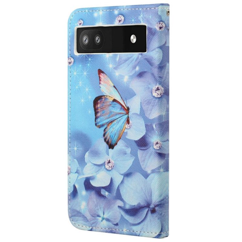 Kožené Puzdro Google Pixel 6A Tangá Butterflies