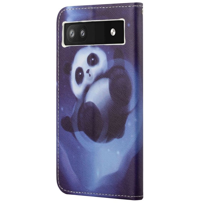 Peňaženkový Kryt Google Pixel 6A Strappy Space Panda