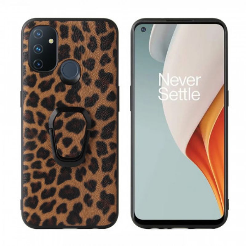 Kryt OnePlus Nord N100 Podpora Prsteňa V Štýle Leoparda