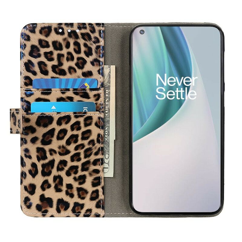 Peňaženkový Kryt OnePlus Nord N100 Leopard