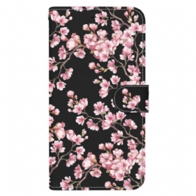 Kožené Puzdro Xiaomi Redmi Note 13 Pro Plus 5g Peňaženka Plum Blossoms