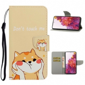 Flipové Puzdro Samsung Galaxy S20 FE Cat Don't Touch Me S Popruhom