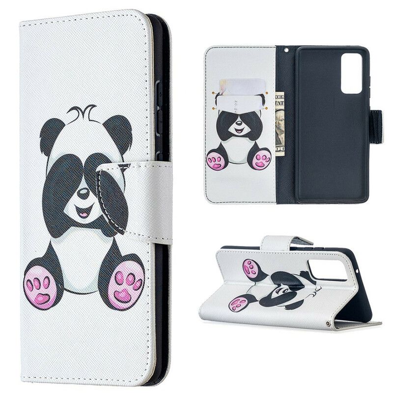 Kožené Puzdro Samsung Galaxy S20 FE Panda Zábava