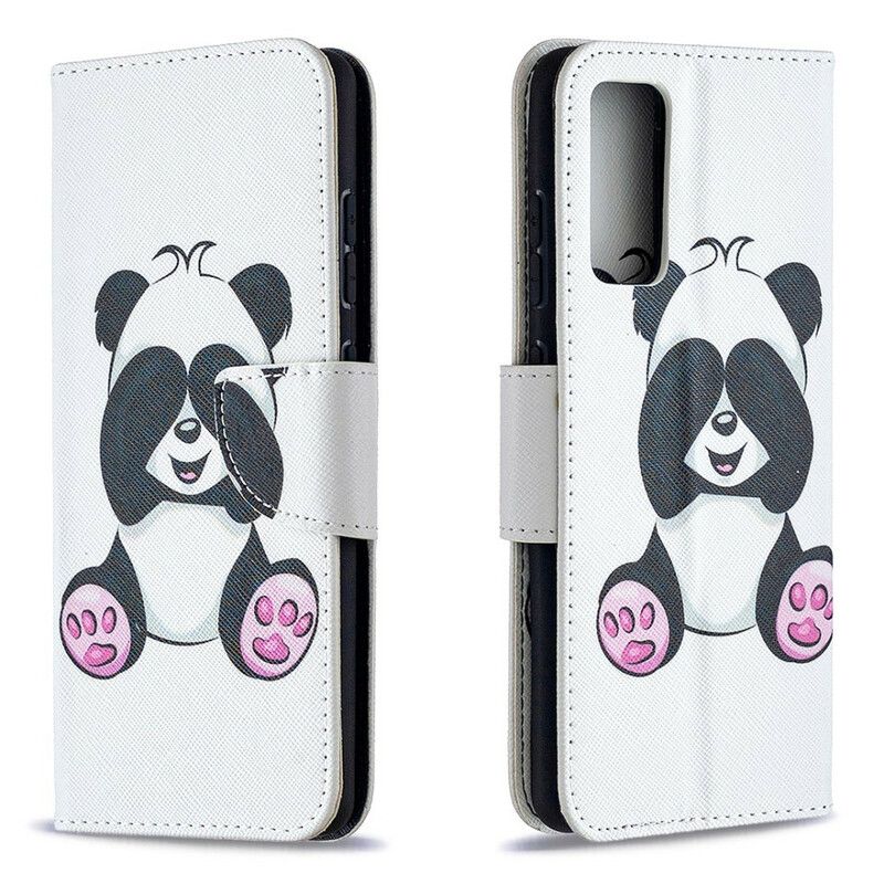 Kožené Puzdro Samsung Galaxy S20 FE Panda Zábava