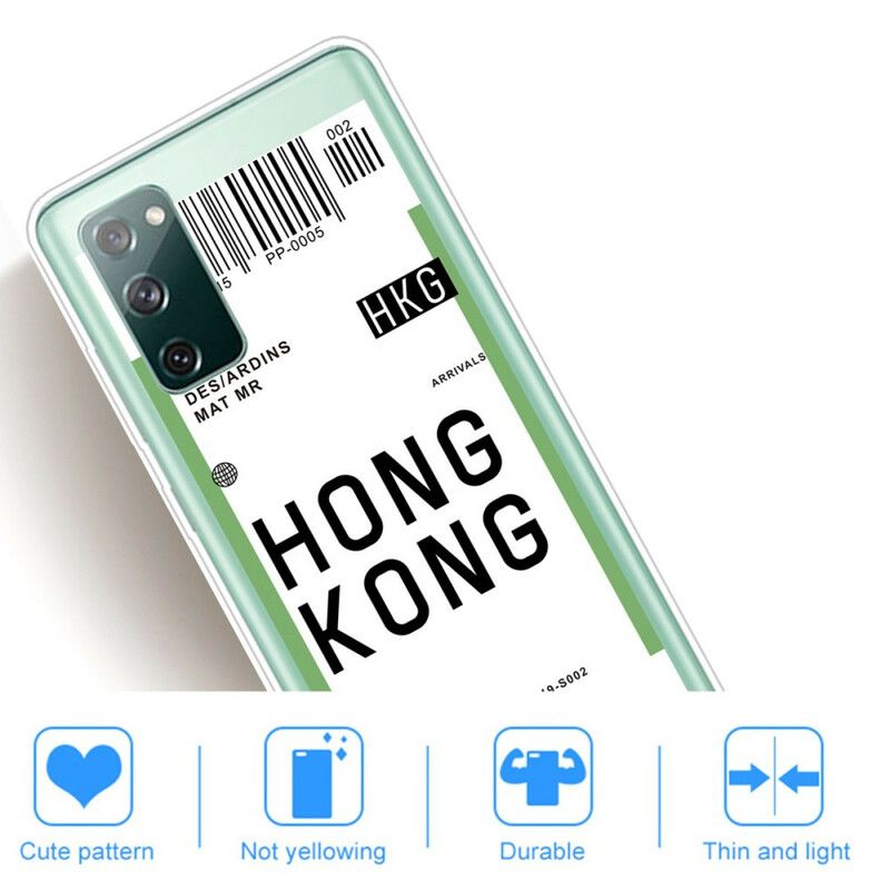 Kryt Samsung Galaxy S20 FE Palubný Lístok Do Hong Kongu