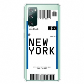 Kryt Samsung Galaxy S20 FE Palubný Lístok Do New Yorku