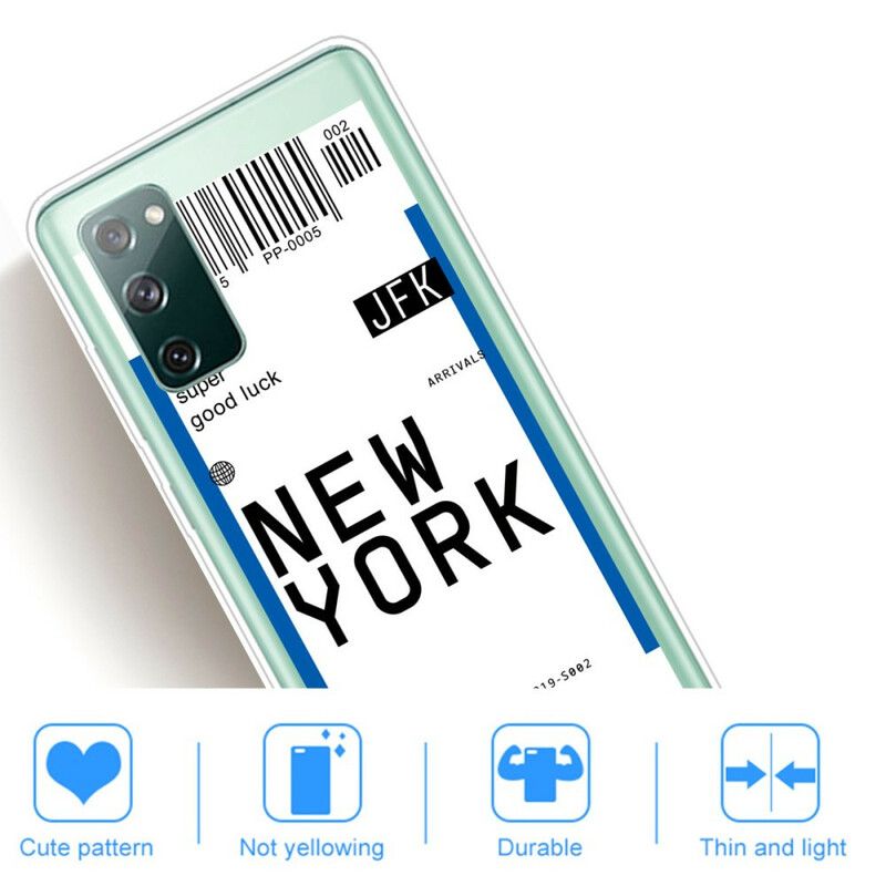 Kryt Samsung Galaxy S20 FE Palubný Lístok Do New Yorku