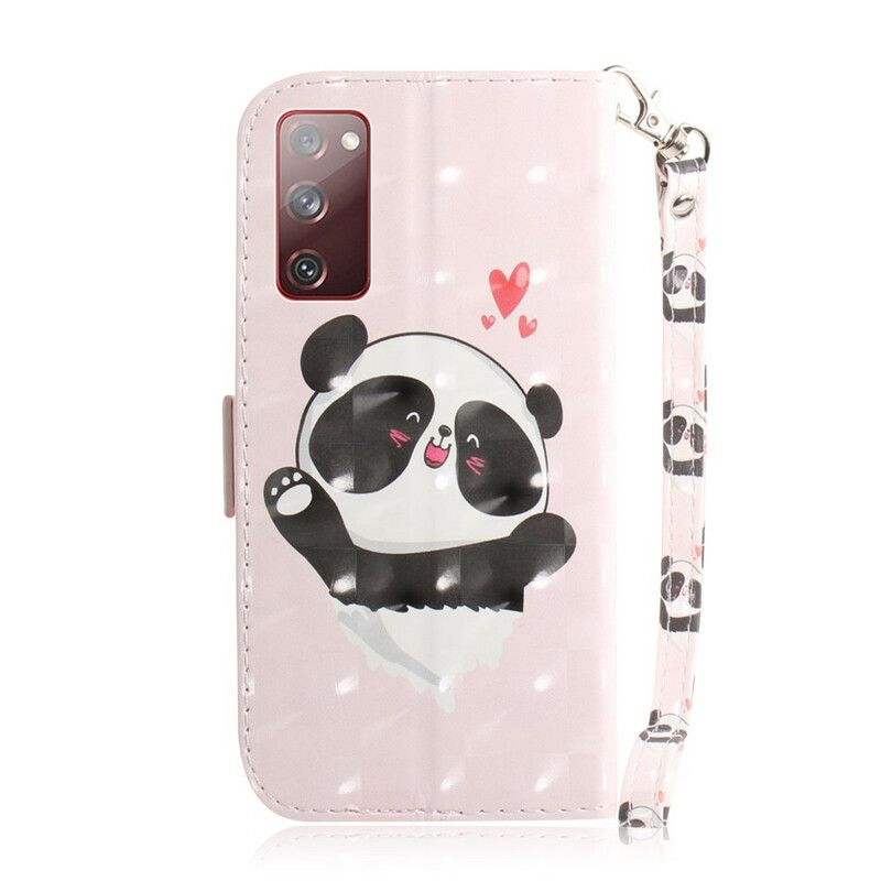 Peňaženkový Kryt Samsung Galaxy S20 FE Panda Love With Lanyard