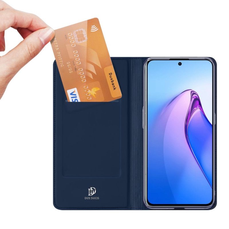 Flipové Puzdro Oppo Reno 8 Pro Kožené Puzdro Skin Pro Dux Ducis