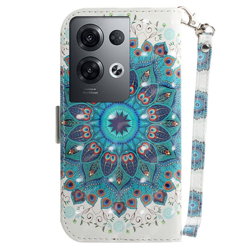 Kožené Puzdro Oppo Reno 8 Pro Strappy Mandala