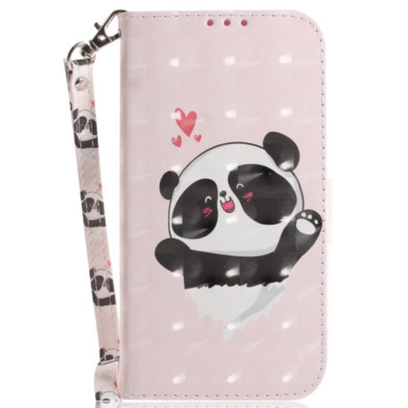 Peňaženkový Kryt Oppo Reno 8 Pro Panda Love With Lanyard