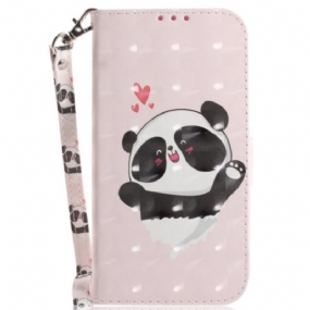 Peňaženkový Kryt Oppo Reno 8 Pro Panda Love With Lanyard