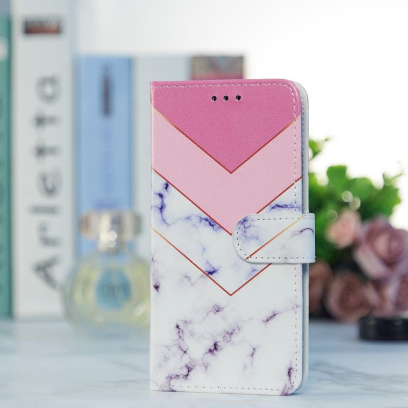 Kožené Puzdro Oppo A98 5g Kryt Na Mobil Údený Mramor S Remienkom