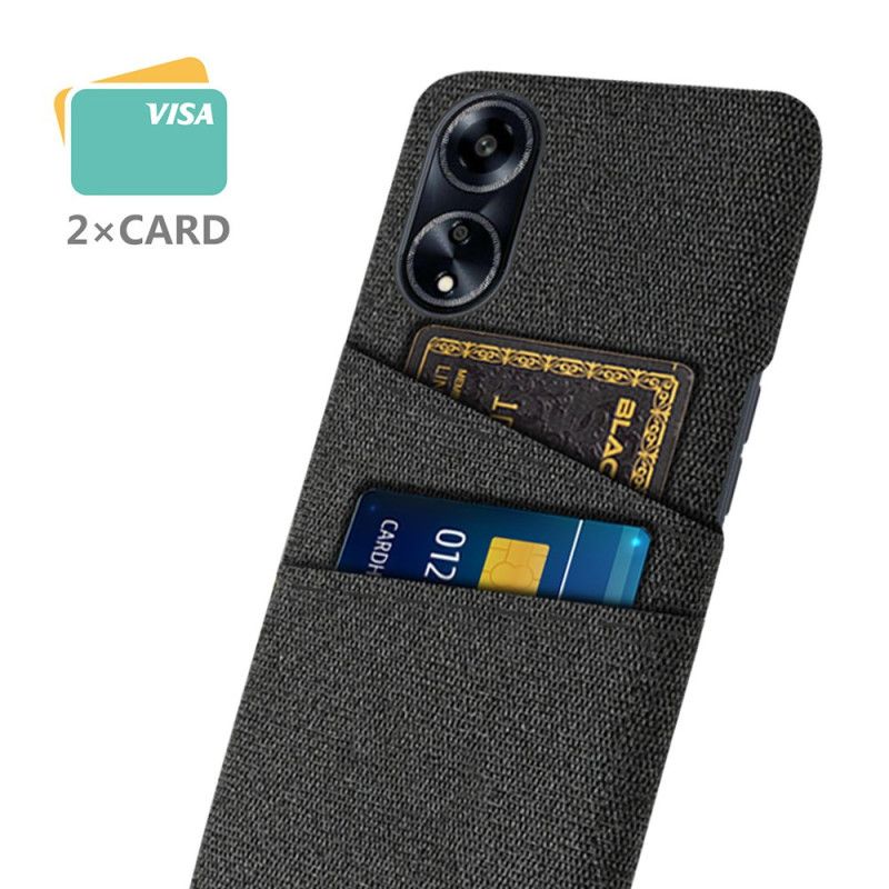 Kryt Oppo A98 5g Kryt Na Mobil Fabric Double Card Holder