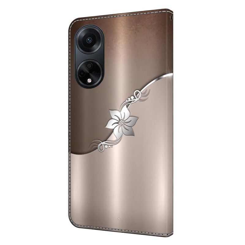 Puzdro Oppo A98 5g Strieborný Kvet