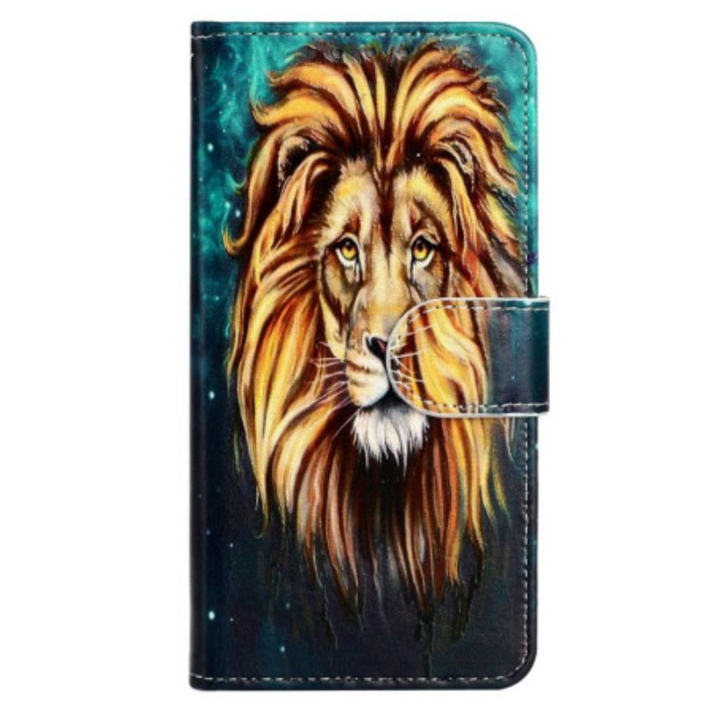 Kožené Puzdro iPhone 15 Lion Graphic Layard