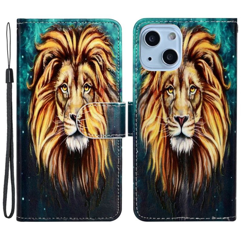 Kožené Puzdro iPhone 15 Lion Graphic Layard