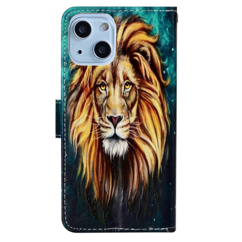 Kožené Puzdro iPhone 15 Lion Graphic Layard