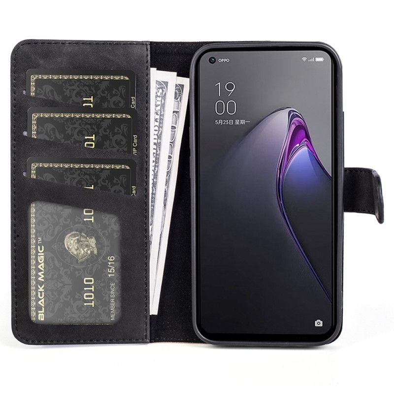 Kožené Puzdro Oppo Reno 8 Grafický Vzor