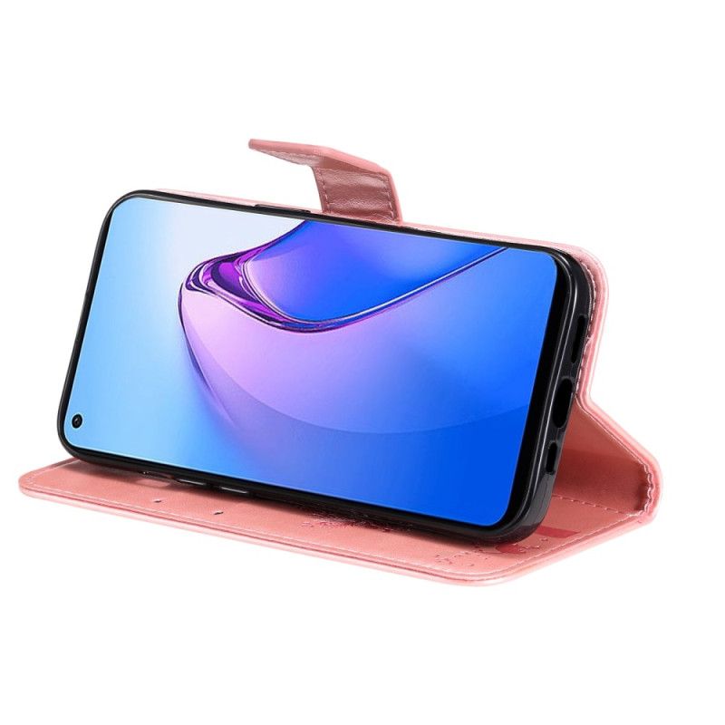 Kožené Puzdro Oppo Reno 8 Strom A Strappy Cat