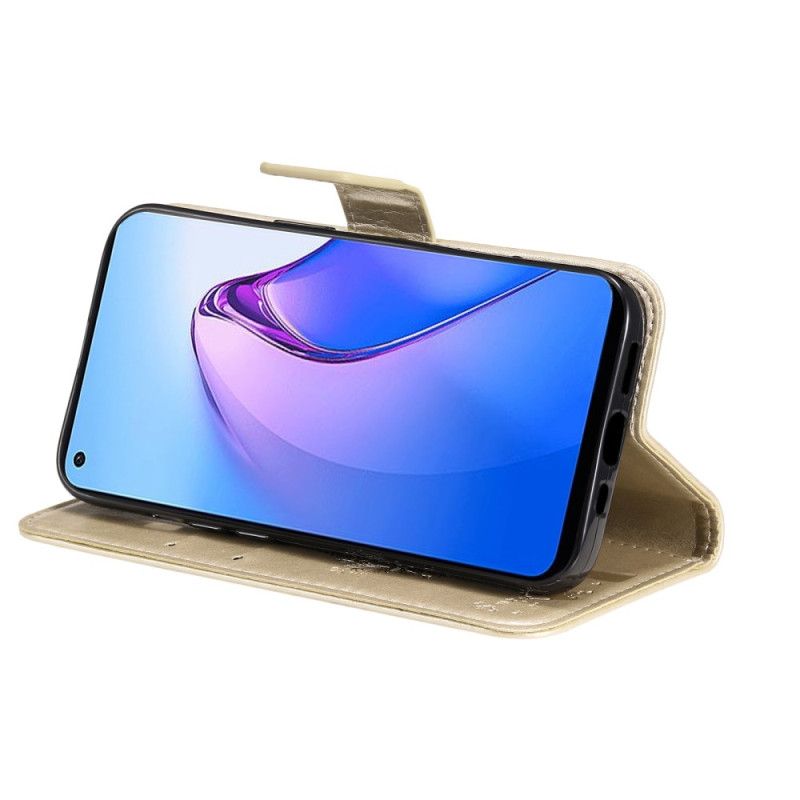 Kožené Puzdro Oppo Reno 8 Strom A Strappy Cat