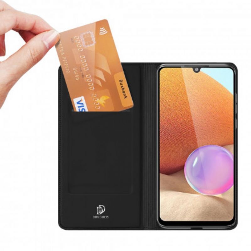 Flipové Puzdro Samsung Galaxy A32 Kožené Puzdro Skin Pro Series Dux Ducis