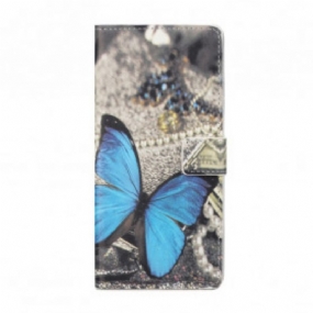 Kožené Puzdro Samsung Galaxy A32 Butterfly Prestige Blue