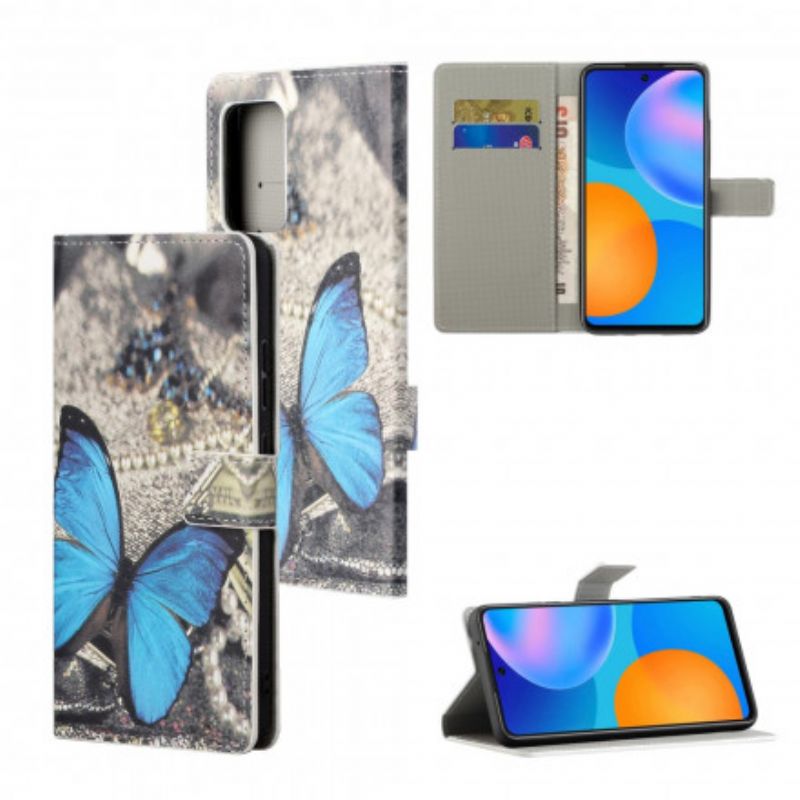 Kožené Puzdro Samsung Galaxy A32 Butterfly Prestige Blue