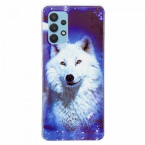 Kryt Samsung Galaxy A32 Fluorescenčná Séria Wolf