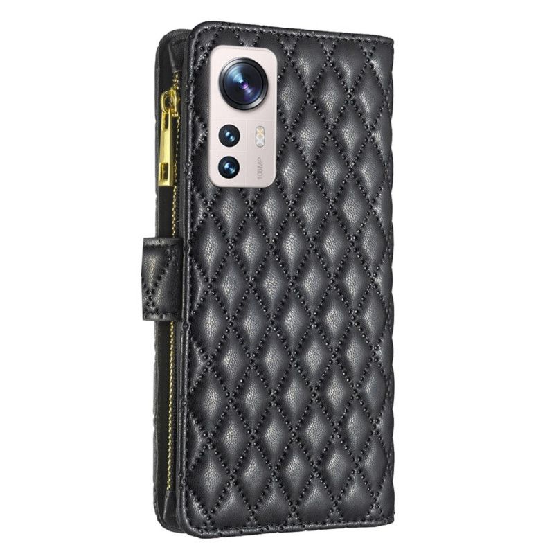 Kožené Puzdro Xiaomi 12 Lite Binfen Color Style Quilted Strappy