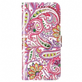 Kožené Puzdro Xiaomi 12 Lite Strappy Paisley Vzor