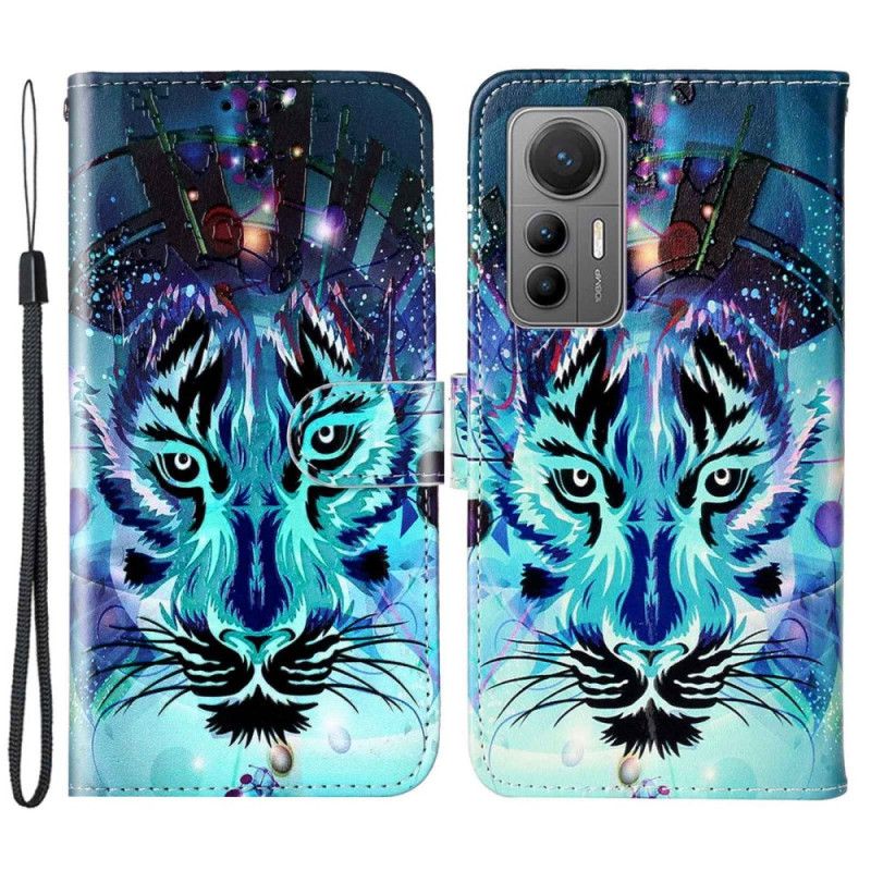 Kožené Puzdro Xiaomi 12 Lite Tiger S Lanyardom